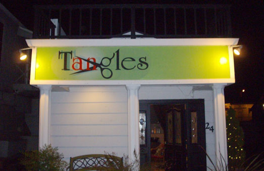 Tangles Salon Sign